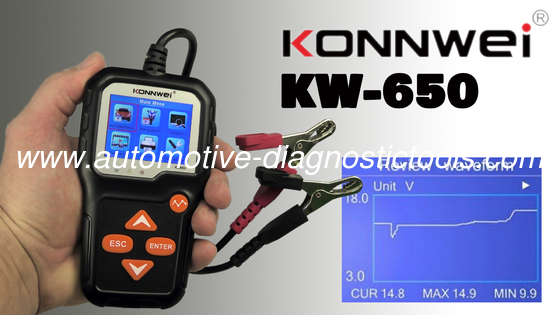 سعر جيد KONNWEI KW650 اختبار البطارية 6V-12V اختبار بطارية السيارة الدراجة النارية الانترنت
