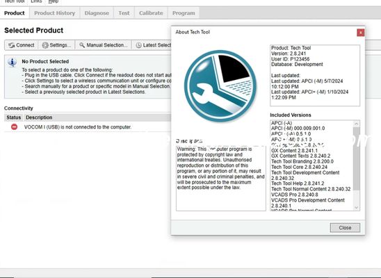 سعر جيد 2025 لبرنامج Volvo Premium Tech Tool PTT2.8.241 + ACPI + Devtool لأجهزة VOCOM/VOCOM II الانترنت