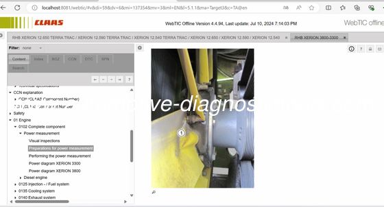 سعر جيد 2025/3 CLAAS WEBTIC كتيبات إصلاح ومعلومات الخدمة غير المتصلة بالإنترنت الانترنت