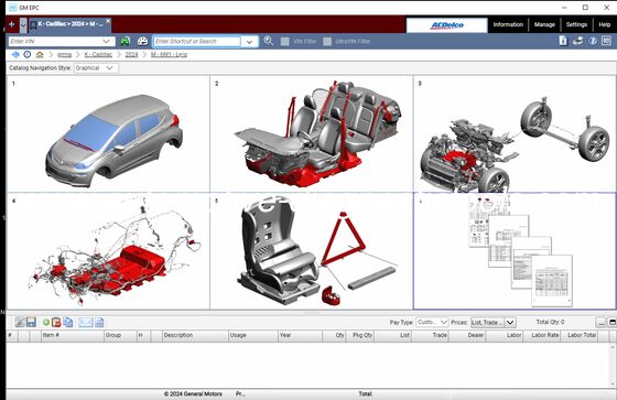 سعر جيد [GM EPC] 2025.03 GMNA مركبات جنرال موتورز EPC كتالوج قطع الغيار لأمريكا الشمالية الانترنت